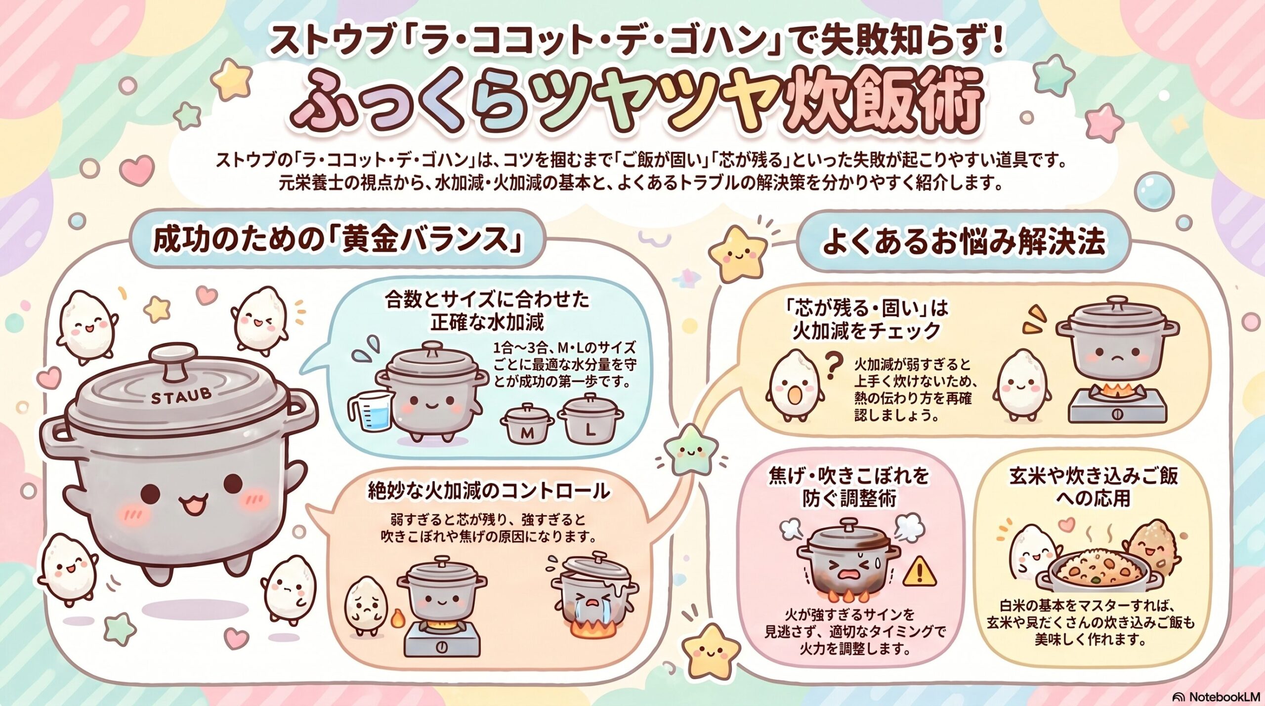 ストウブのラ・ココット・デ・ゴハン炊き方のコツ！固いや芯残りの解決法