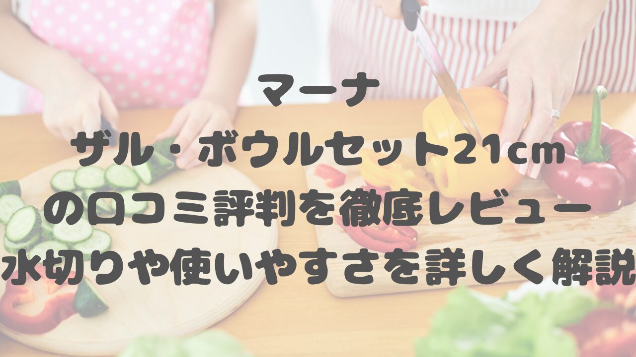 マーナ ザル ボウルセット21cmの口コミ