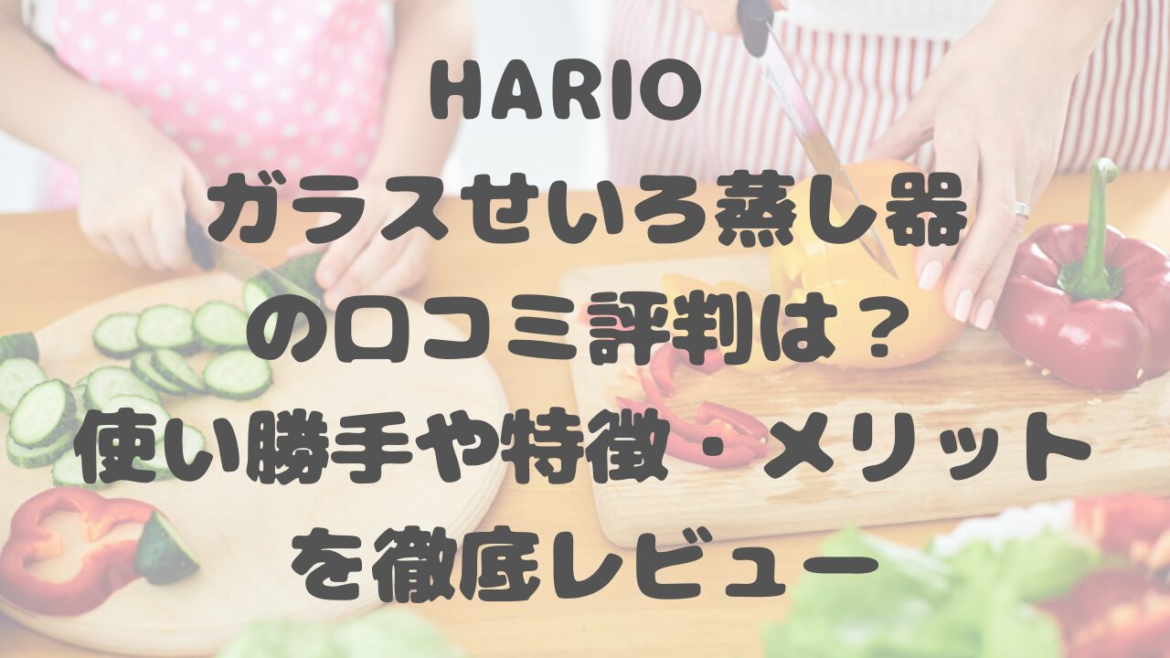 HARIO ガラスせいろ蒸し器の口コミ