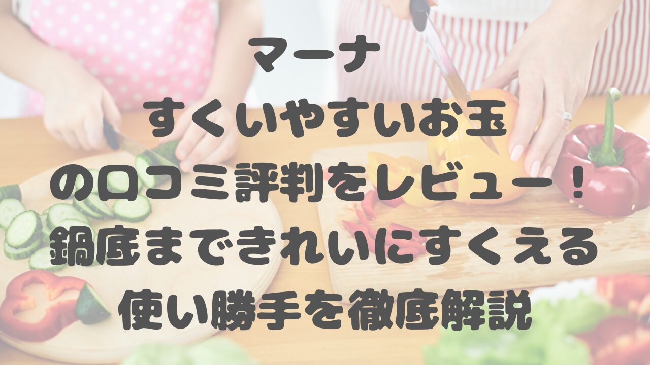 マーナ すくいやすいお玉の口コミ
