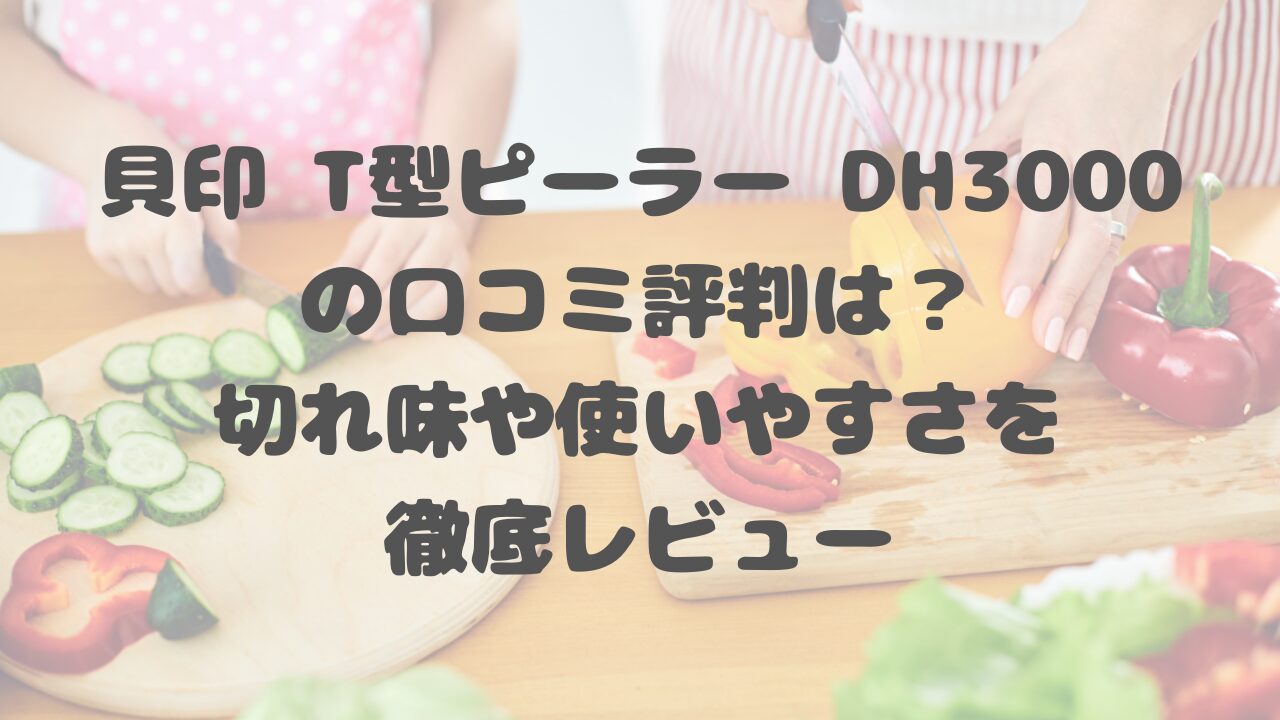 貝印 T型ピーラー DH3000の口コミ