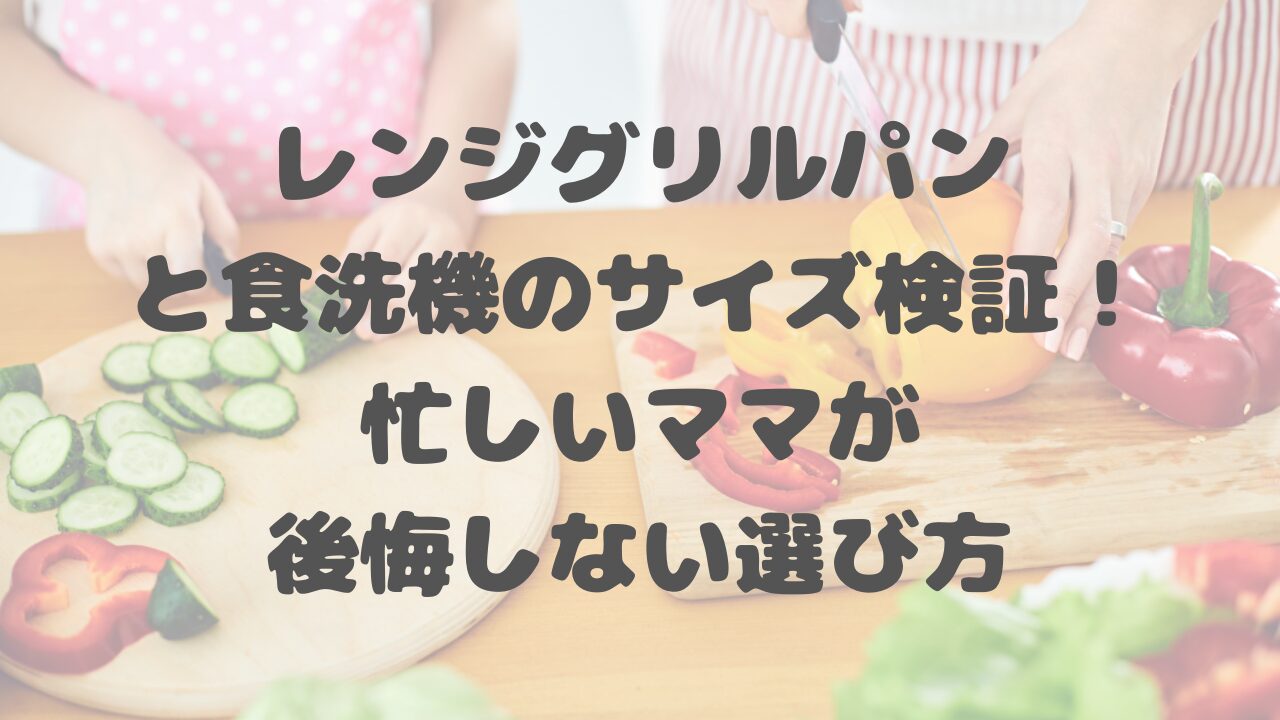 レンジグリルパンと食洗機のサイズ検証！