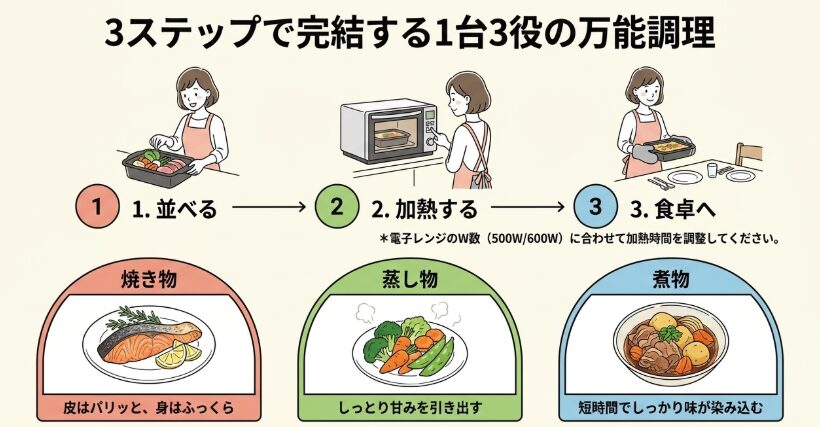 LIFINIQUE電子レンジ専用調理器の使い方