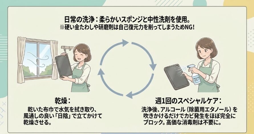 長持ちさせるための日々のお手入れと除菌方法