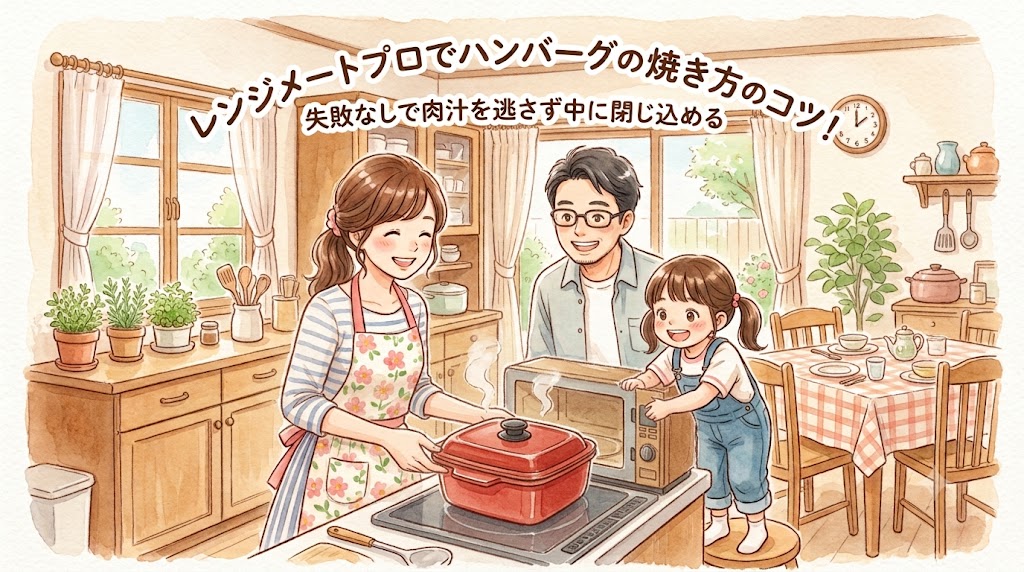 レンジメートプロでハンバーグの焼き方のコツ！