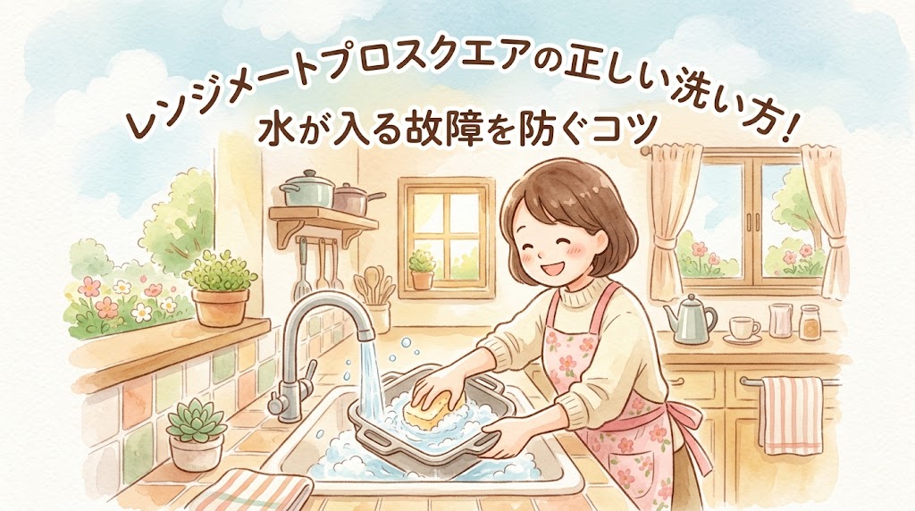 レンジメートプロスクエアの正しい洗い方！