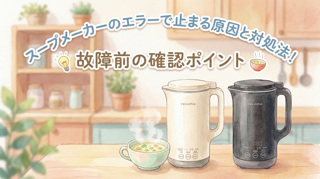 スープメーカーのエラーで止まる原因と対処法！