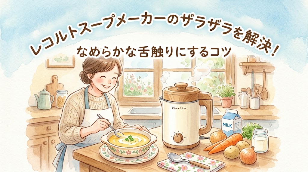 レコルトスープメーカーのザラザラを解決！