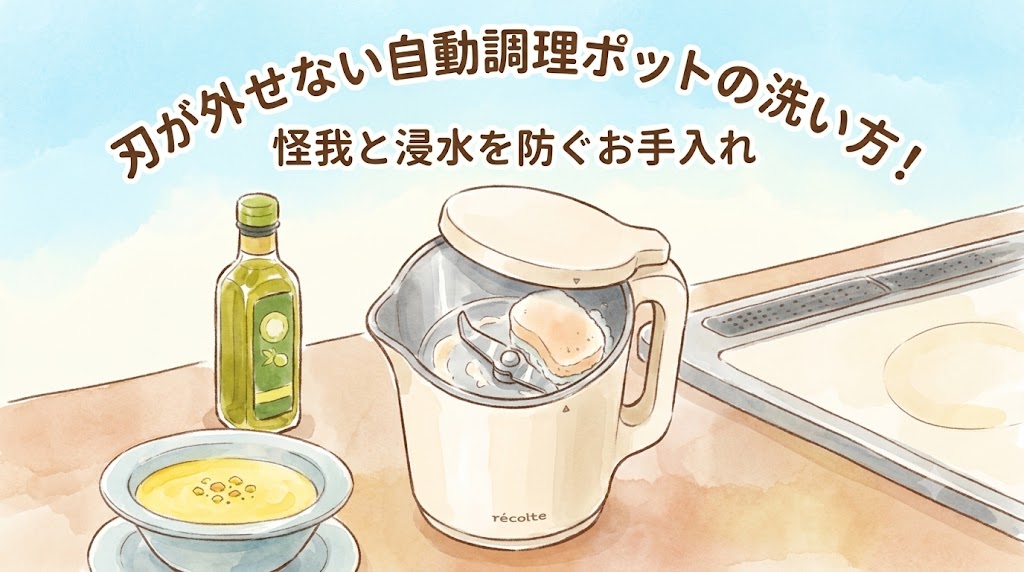 刃が外せない自動調理ポットの洗い方！