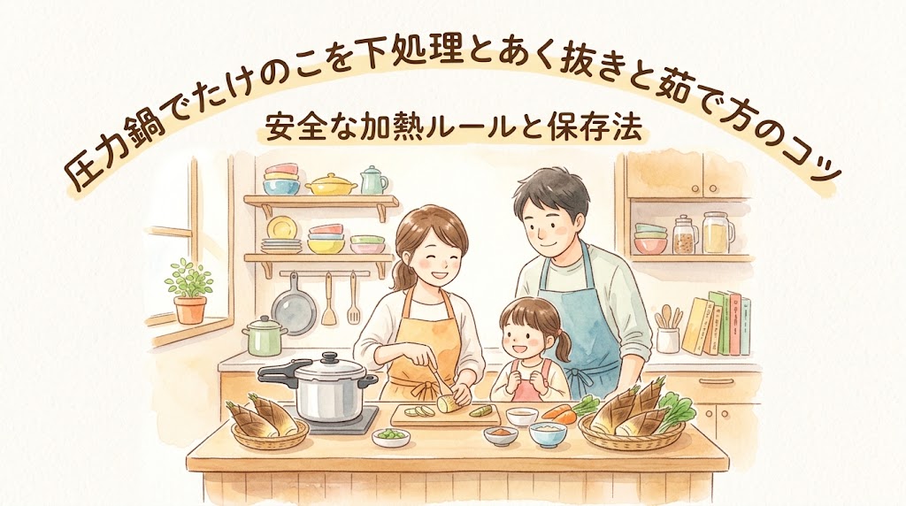 圧力鍋でたけのこを下処理とあく抜きと茹で方のコツ