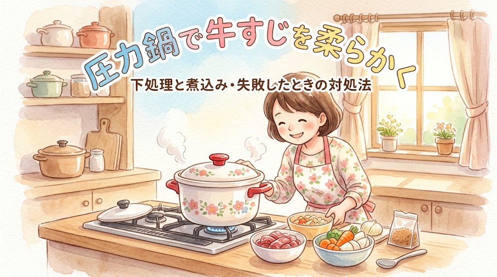圧力鍋で牛すじを柔らかく｜下処理と煮込み・失敗したときの対処法