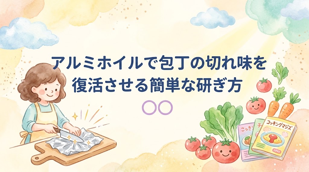 アルミホイルで包丁の切れ味を復活させる簡単な研ぎ方