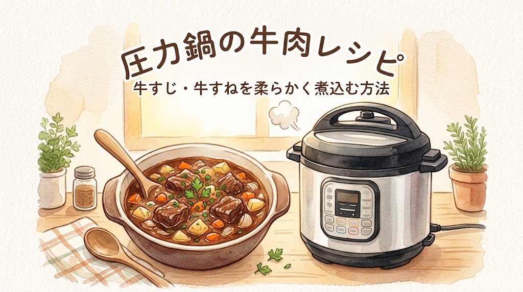 圧力鍋の牛肉レシピ｜牛すじ・牛すねを柔らかく煮込む方法
