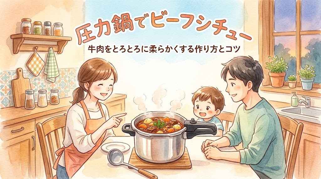 圧力鍋でビーフシチュー