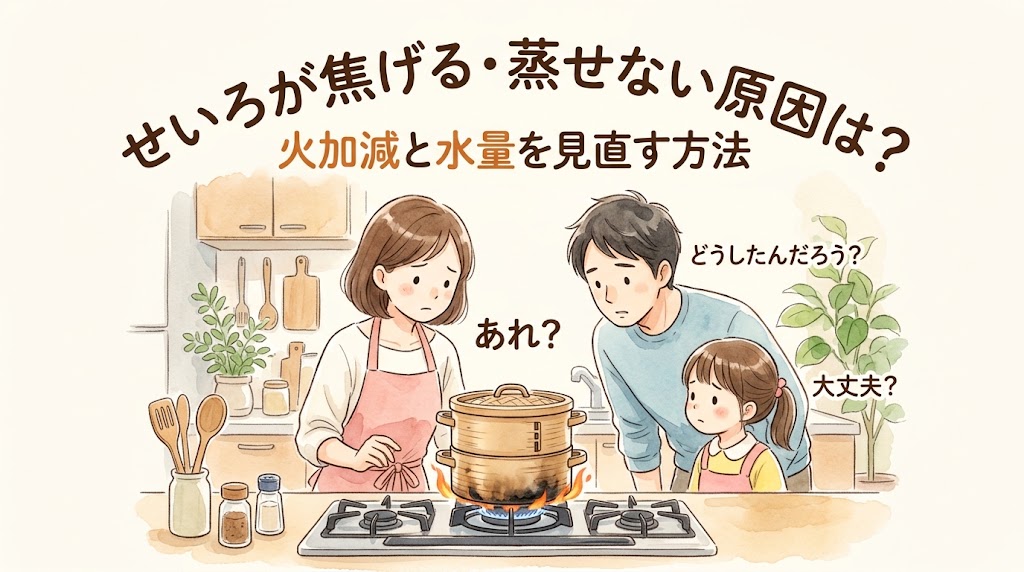 せいろが焦げる・蒸せない原因は？